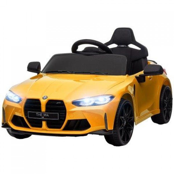 Elektromobilis vaikui BMW M4 12V (Geltonas)